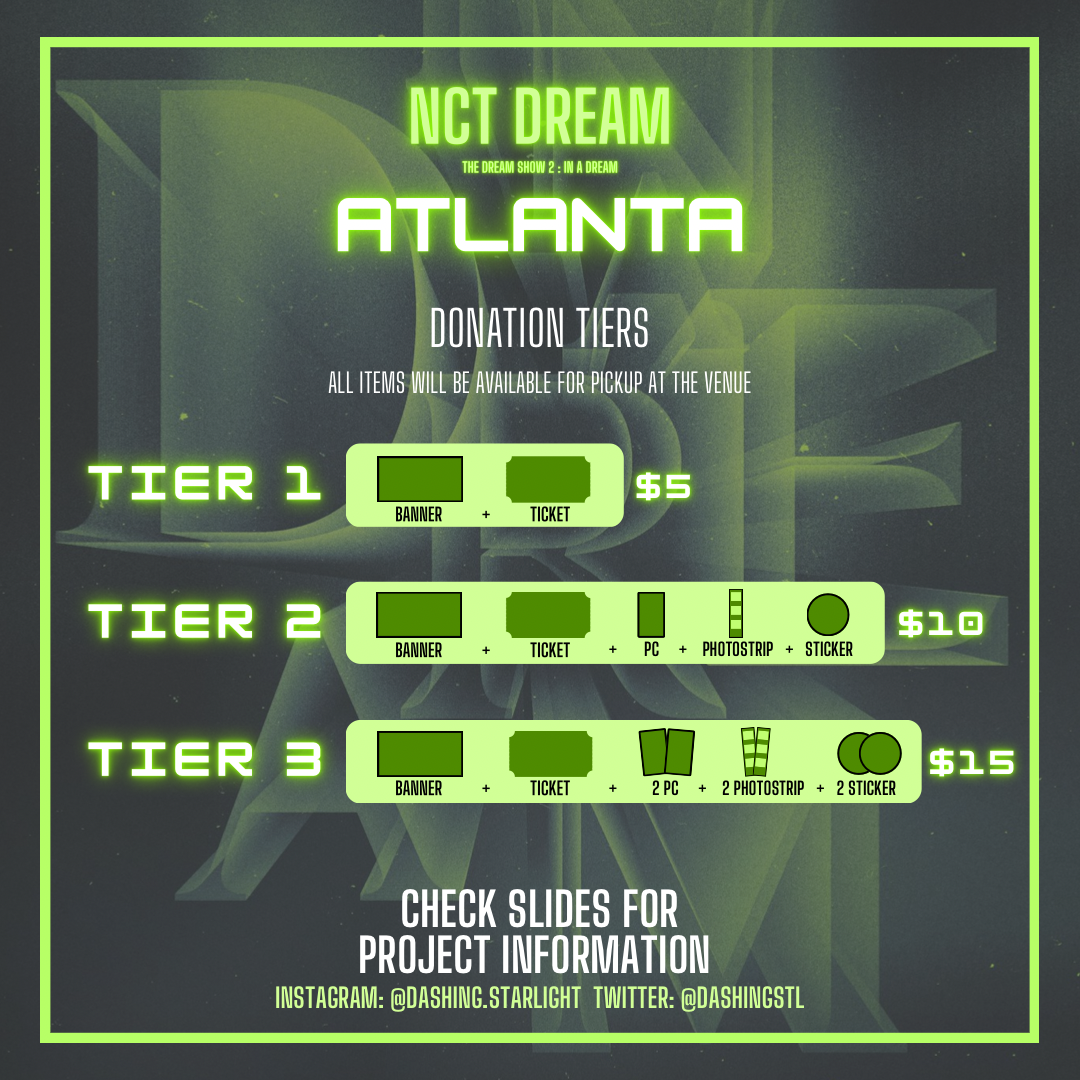 NCT Dream: TDS2 Atlanta Tiers Shipping