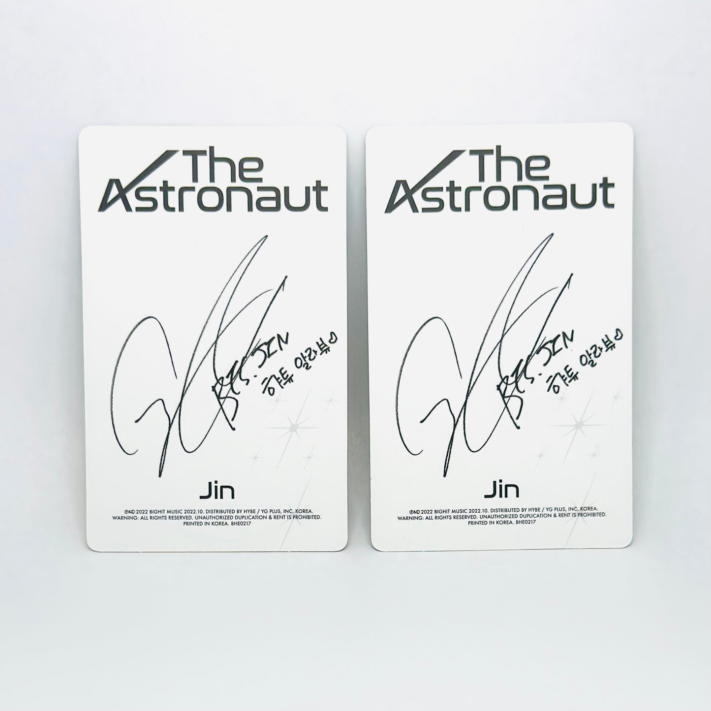 BTS: Jin The Astronaut Ver. 2 Photocards